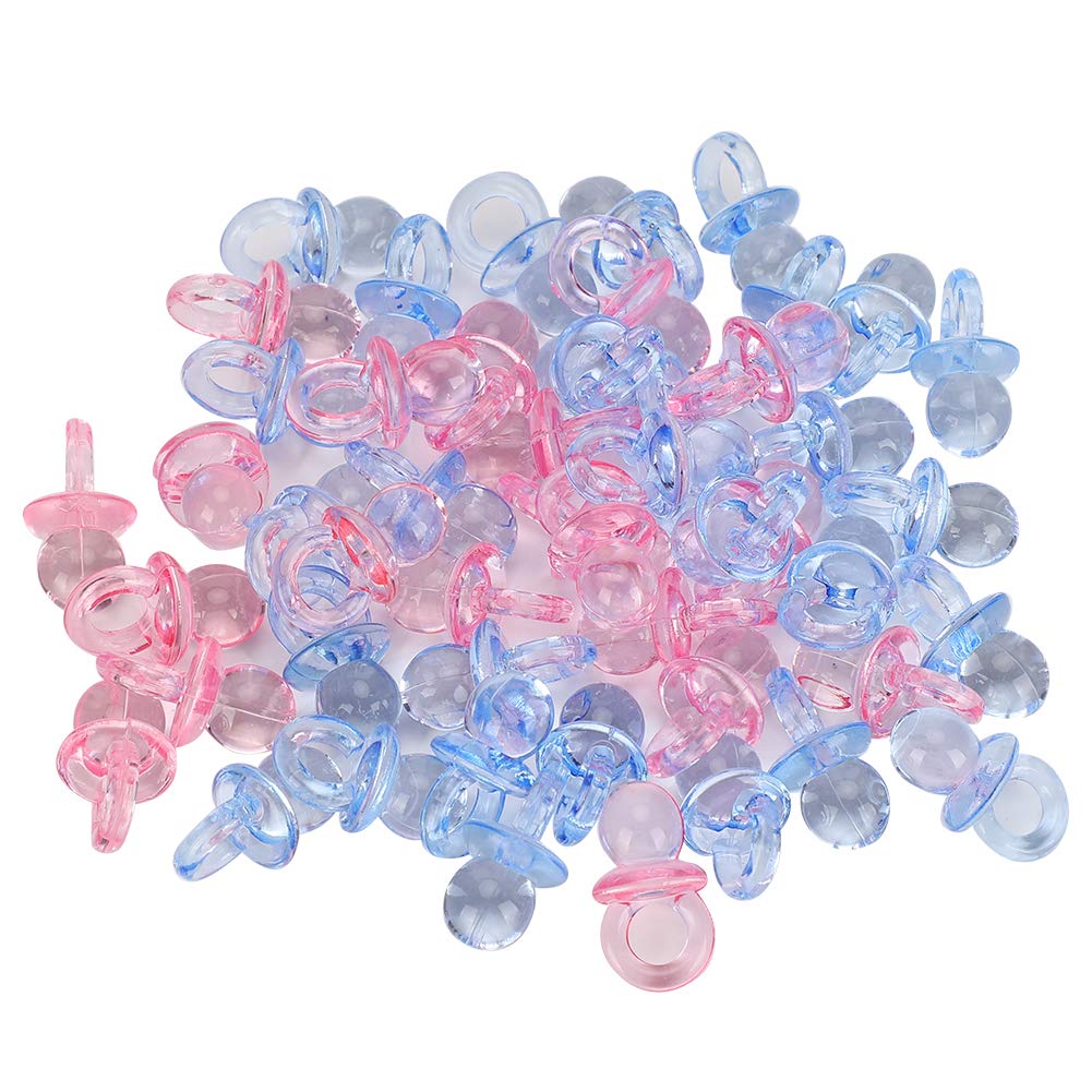 Acrylic Mini Baby Pacifiers Baby Shower Favors Birthday Party Decoration Baby Baptism Soothing Pacifier Toys Baby Nipples Baby Shower Decoration Accessories
