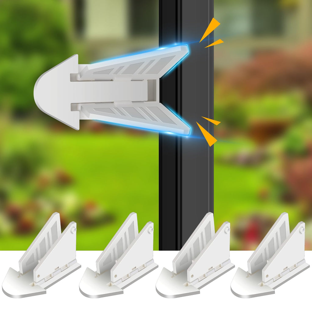 4PACK Sliding Glass Door Lock Baby Proofing Window Door Locks