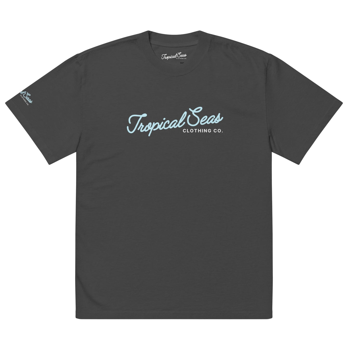Oversized Seas Printed Faded T-shirt
