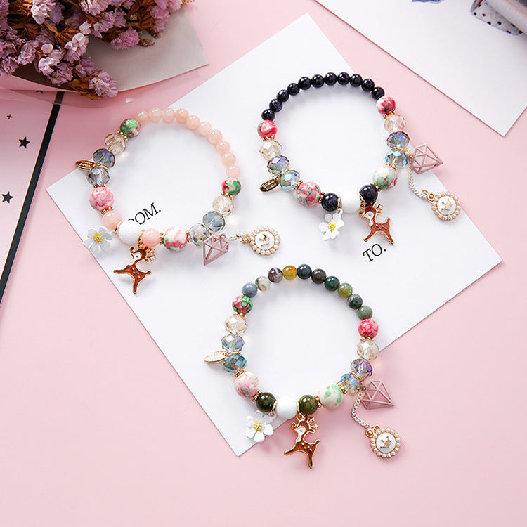 Pearl Bracelet, Stone Bead Bracelet