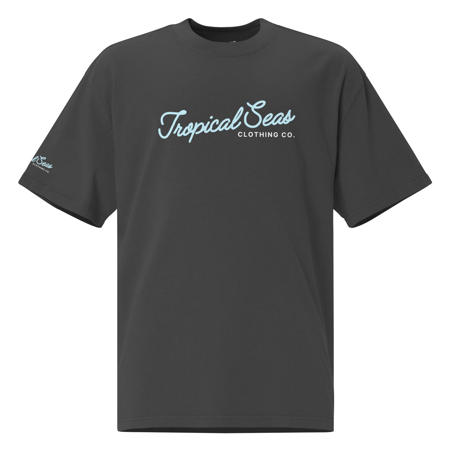 Oversized Seas Printed Faded T-shirt