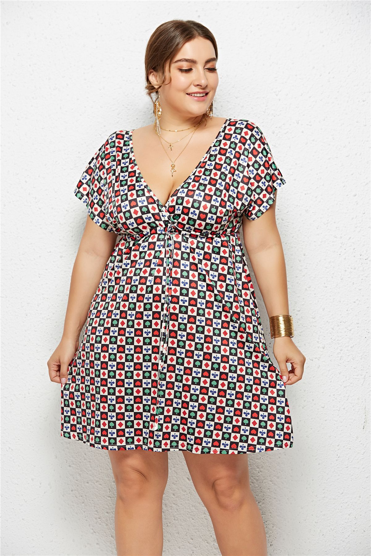 Deep V-Neck Dress