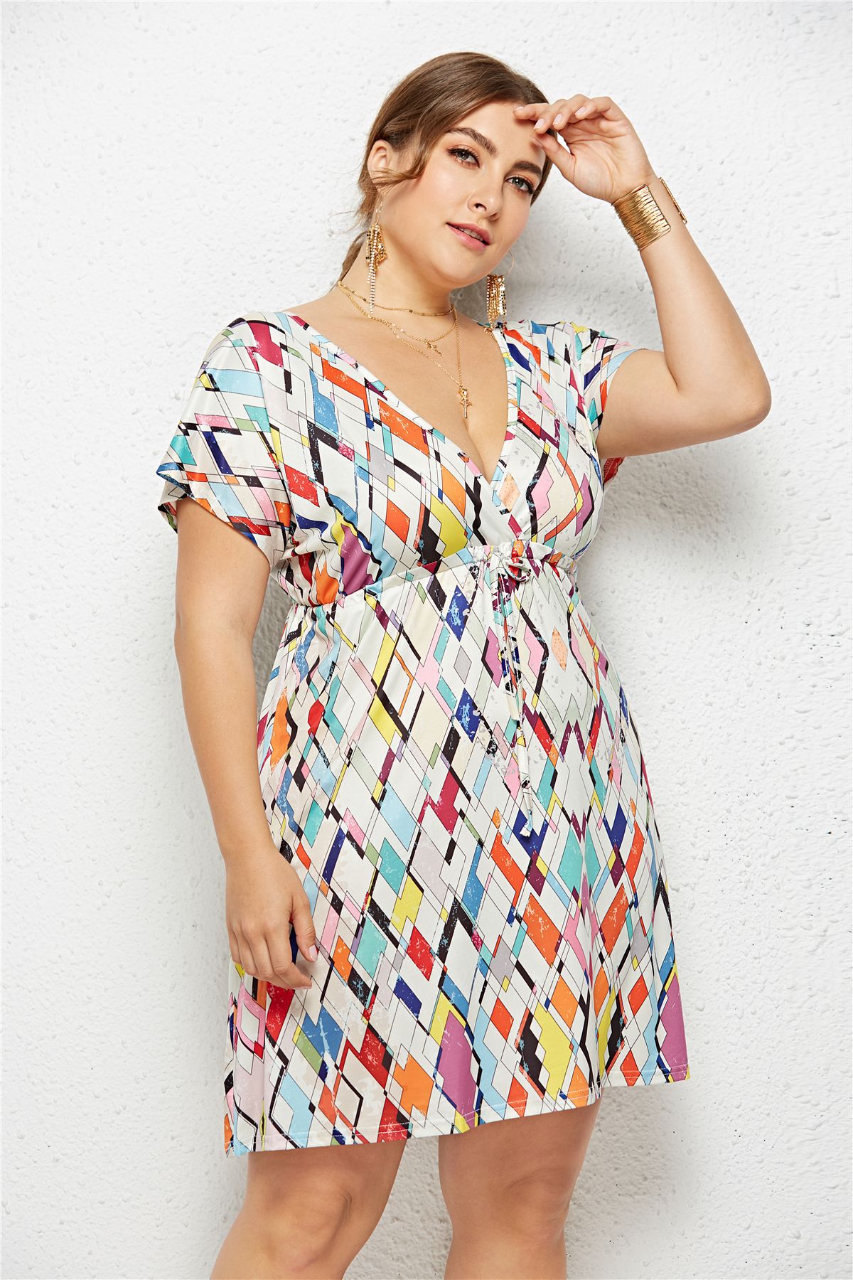 Deep V-Neck Dress