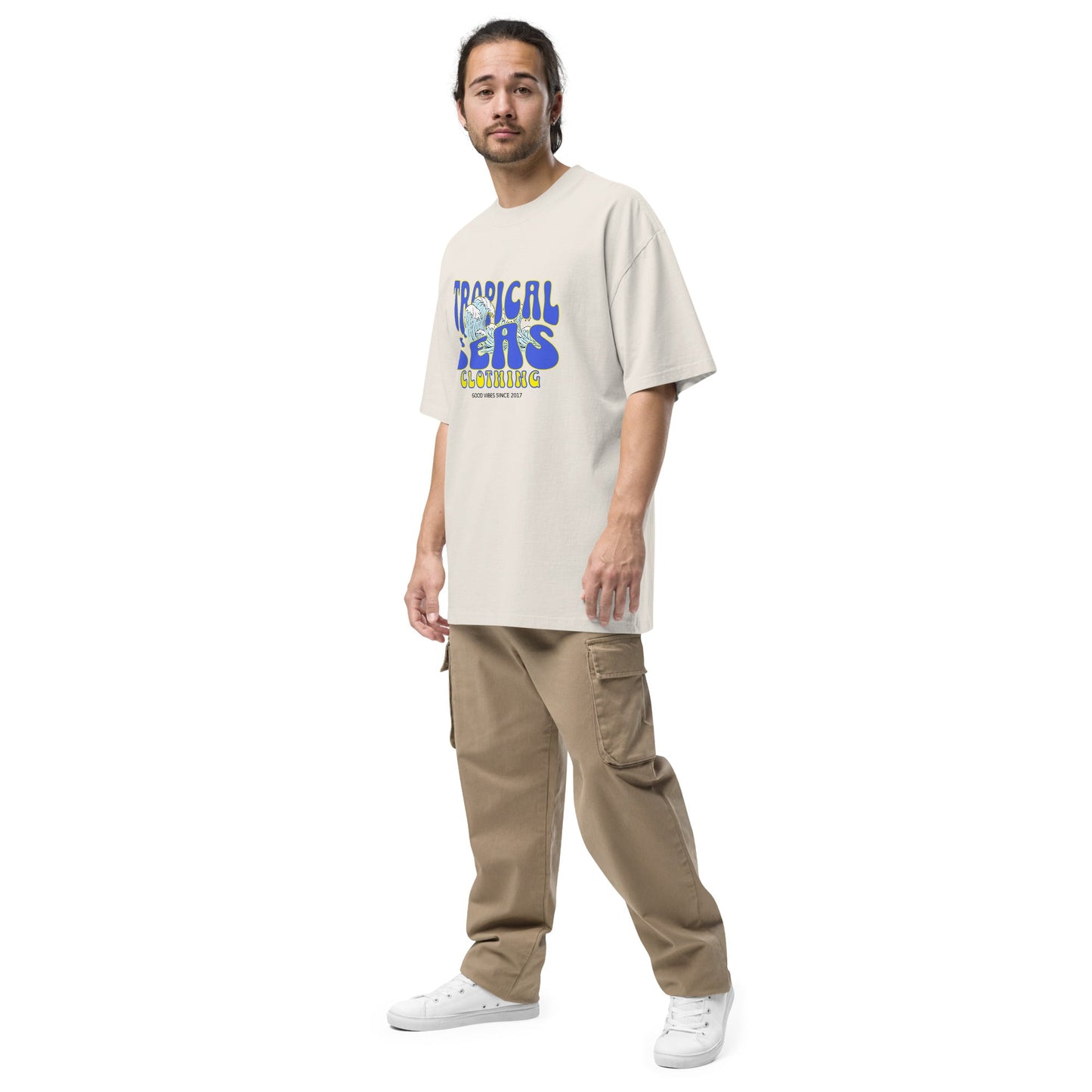 Oversized Tropical Seas faded t-shirt