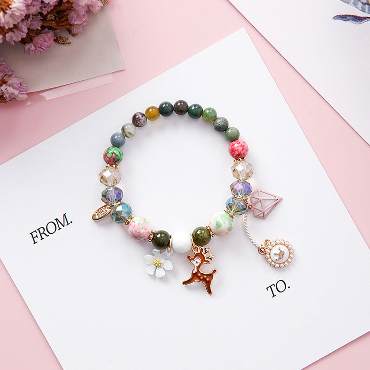 Pearl Bracelet, Stone Bead Bracelet