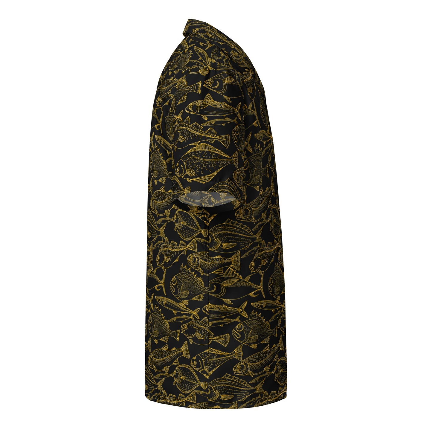 Gold Riches Hawaiian Button Shirt: Dive into Opulent Ocean Elegance!