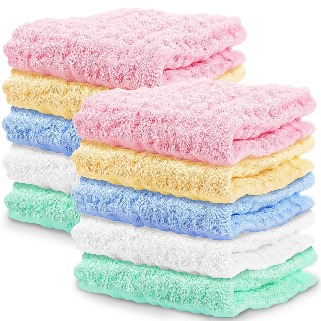 10 Pack Muslin Baby Washcloths