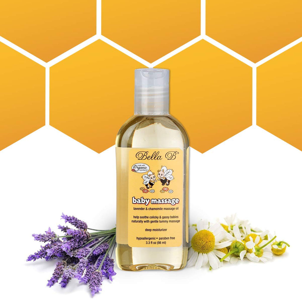 Baby Massage Oil 3.3 oz - Baby Oil Organic - Infant Massage Oil Baby - Baby Massage Oil Organic - Organic Baby Oil Lavender - Lavender Baby Oil - Massage Oil Organic for Infants