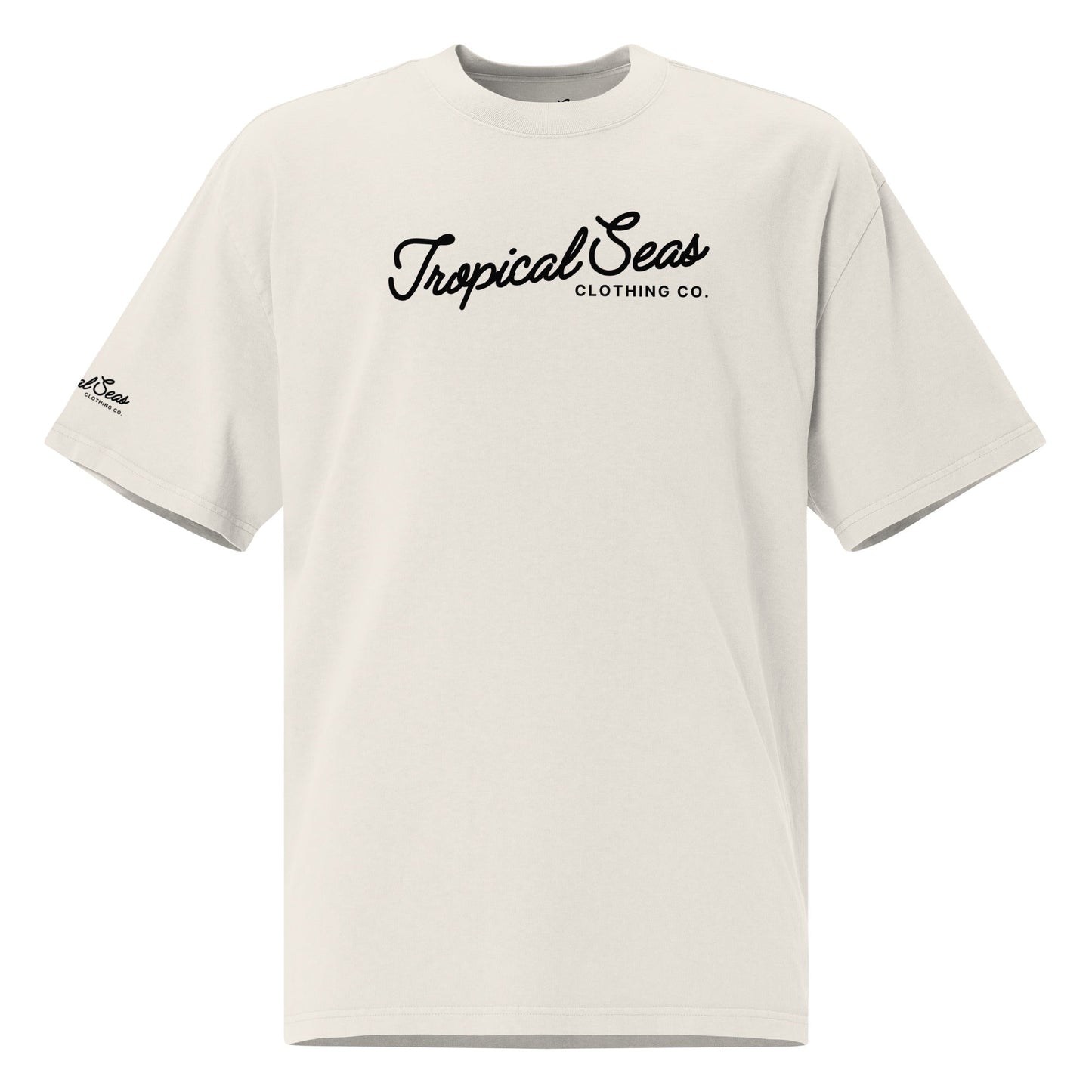 Oversized Seas Printed Faded T-shirt