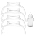 4pcs Baby Bottle Handles for Avent White Baby Bottle Holder with Easy Grip Handles Baby Bottle Accessories for Baby Feeding Drink Independently