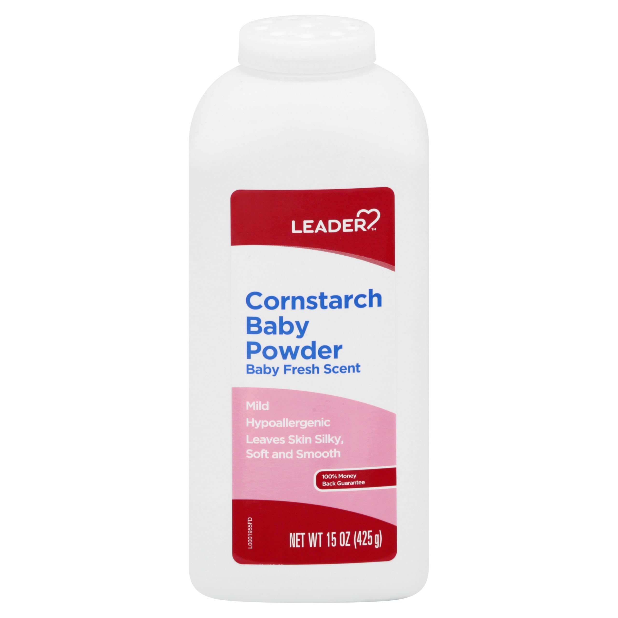 LEADER Cornstarch Baby Powder Baby Fresh 15oz Each